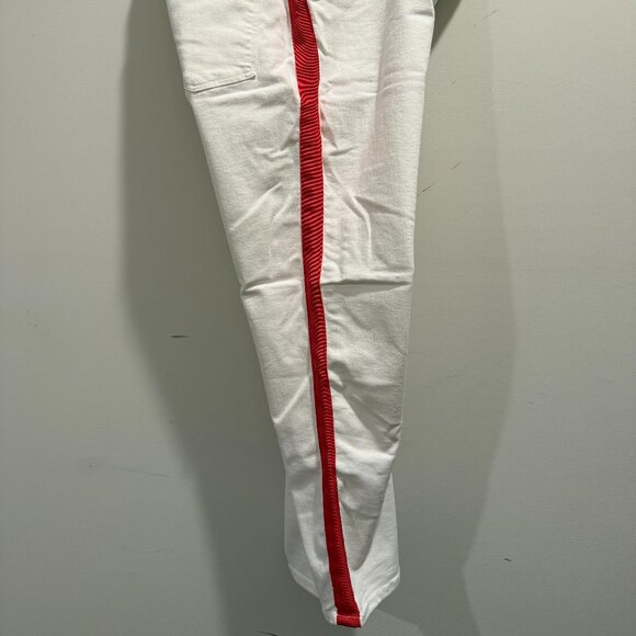 NWOT Madewell Stovepipe Jeans in Tile White: Tuxedo Stripe Edition size 33 - Picture 10 of 11